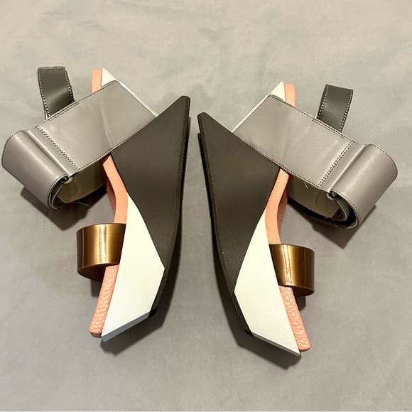 United Nude Shoes - Stylish Gray and Pink Women's Wedge Sandals United Nude